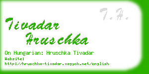 tivadar hruschka business card